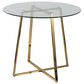 LumiSource Cosmo Round Dinette Table in Gold and Clear - Table Only, , large