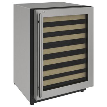 U-Line 24" Wine Cooler with Right-Hand Hinged in Stainless Steel, , large