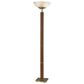 Adesso Kona Torchiere in Walnut and Antique Brass, , large