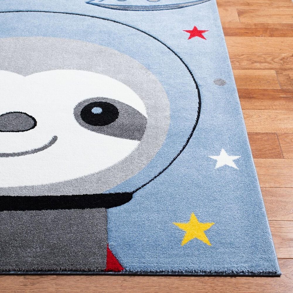 Safavieh Carousel Outer Space 6&#39;7&quot; Square Blue and Grey Kids  Area Rug, , large