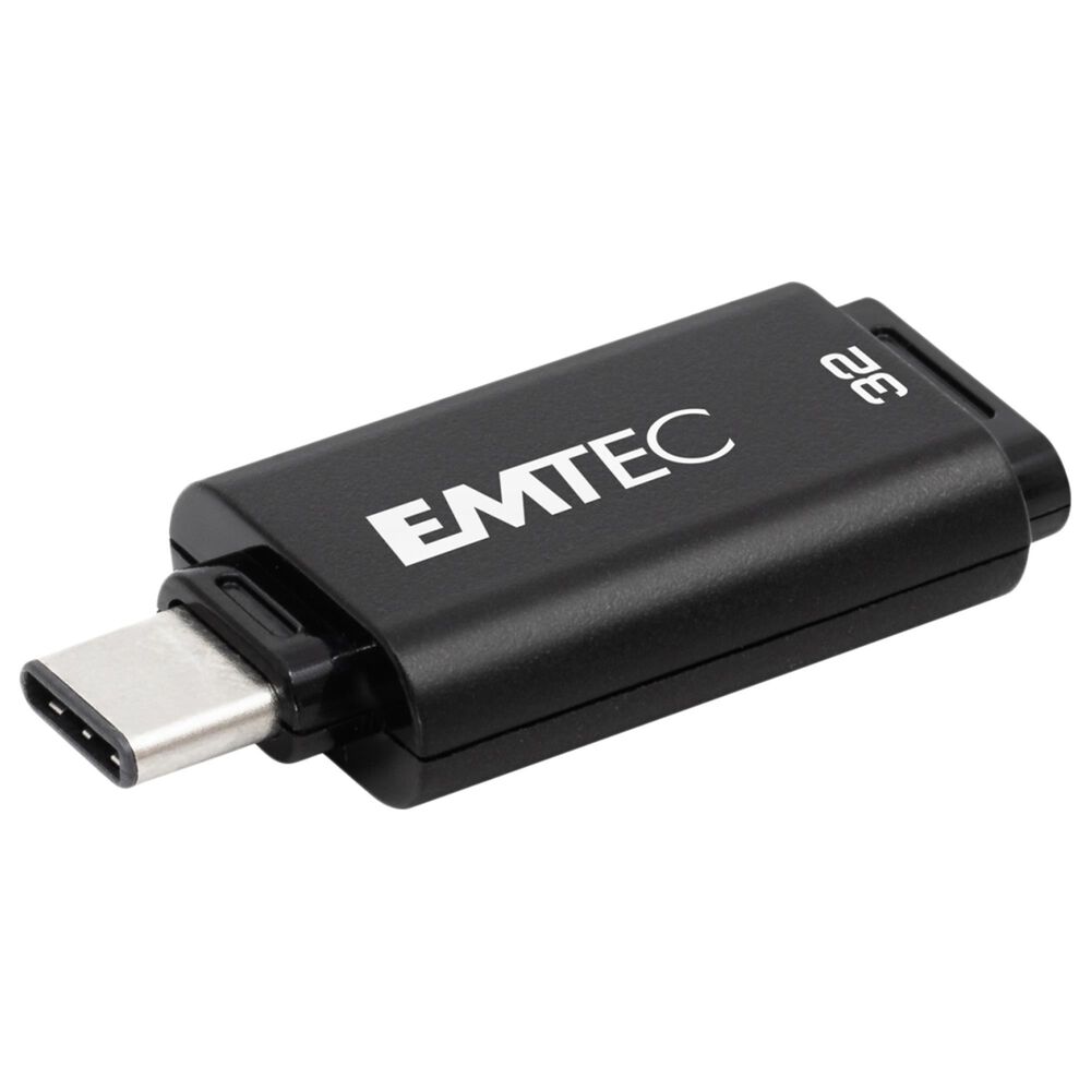 NEW Emtec Connect iCobra2 64GB Black USB 2In1 Flash Drive for iPhone  7+/6+/6S/5C