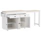 HOMLUX 75" Kitchen Island with Extendable Dining Table in White, , large
