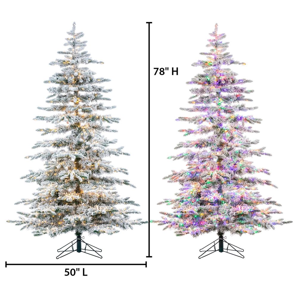 The Gerson Company 9&#39; Pre-Lit Mountain Pine Christmas Tree in Green, , large