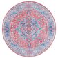 Safavieh Serapi  6"7" Round Light Blue and Red Area Rug, , large