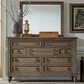 Belle Furnishings Americana Farmhouse 9-Drawer Dresser and Mirror in Dusty Taupe and Black, , large