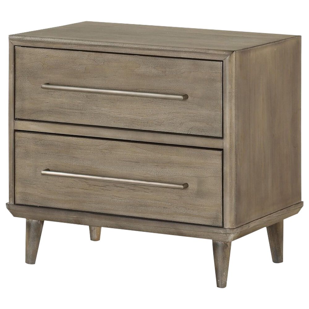 Urban Home Spindle 2 Drawer Nightstand in Sandstone, , large