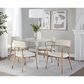 LumiSource Pebble Modern Table with White Metal Base and White Marble Veneer Table Top by LumiSource, , large
