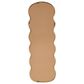 Maple and Jade 47" Wood Abstract Wavy Wall Mirror in Brown, , large