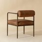 Club Collection By Sunpan Ajani Arm Chair with Tan Cushion in Antique Brass, , large