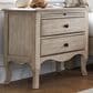 Riva Ridge Provence 2-Drawer Nightstand in Linen with AC Outlets, , large
