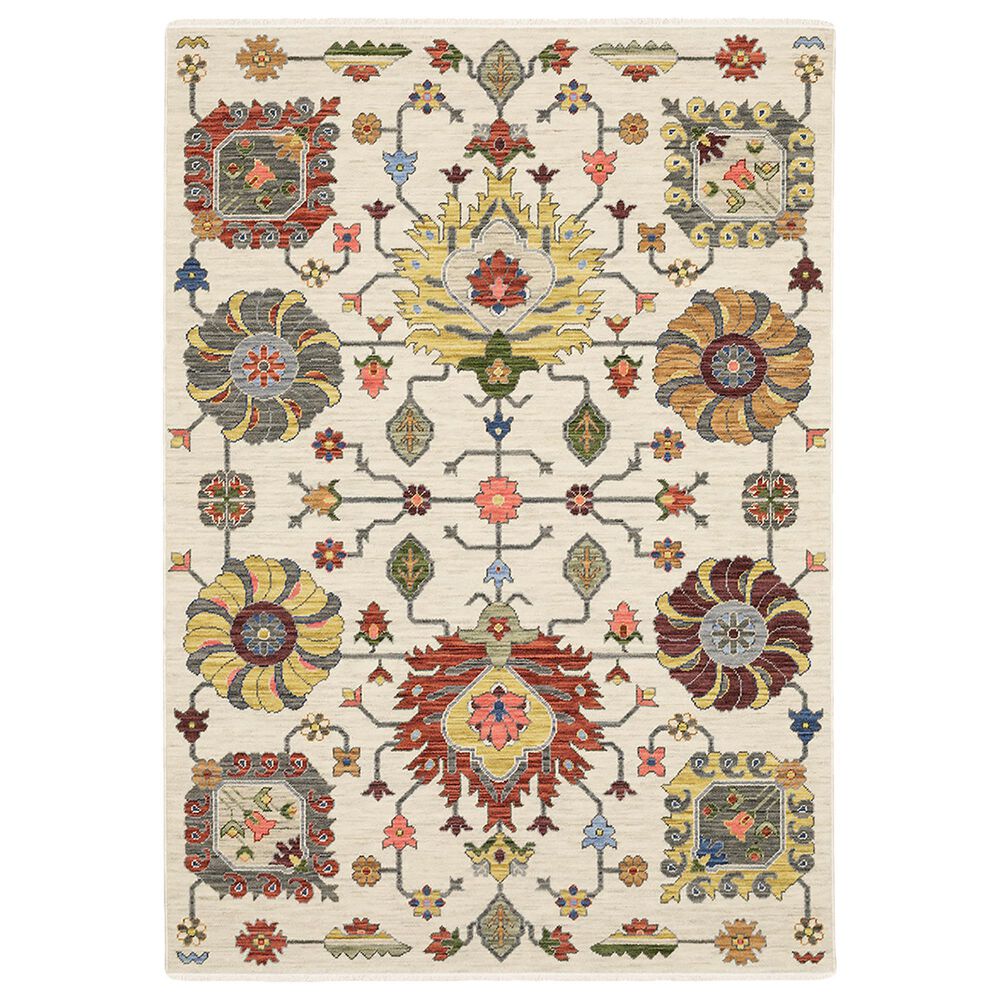Oriental Weavers Lucca Floral Vibes 2" x 3" Ivory Area Rug, , large