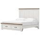 Ashley Savonport King Storage Panel Bed in White and Brown, , large