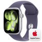 Apple Watch Series 11 (GPS) 42mm Aluminum Case with Purple Fog Sport Band - M/L in Silver and 2-Year AppleCare+, , large