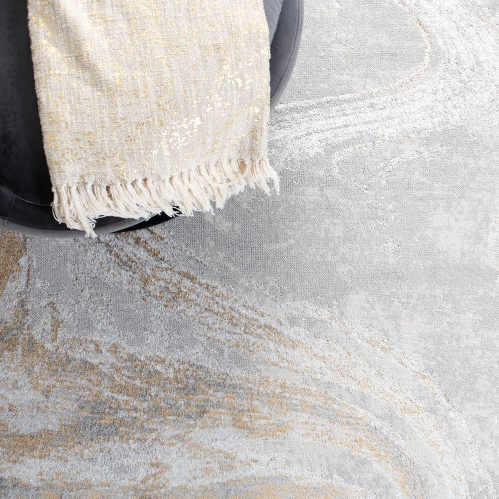 Safavieh Orchard ORC617 6&#39;7&quot; Square Grey and Gold Area Rug, , large