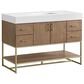 37B Mauri 48" Single Bathroom Vanity with Metal Base in Walnut Drift with High-Profile 4" White Composite Stone Top, , large