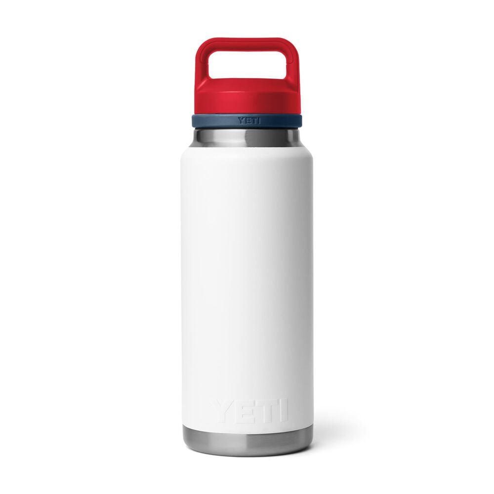 YETI Rambler 36 oz Bottle Chug in Patriotic White/Navy/Rescue Red, , large