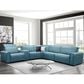 Elran Furniture Nya 6-Piece Power Reclining L-Shaped Sectional with Power Headrest in Blue, , large