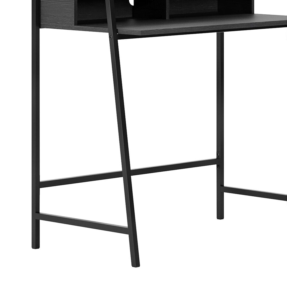 Ashley Yarlow Writing Desk with Shelf in Black, , large