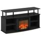 HOMLUX 47" TV Stand with Electric Fireplace in Americano and Black, , large