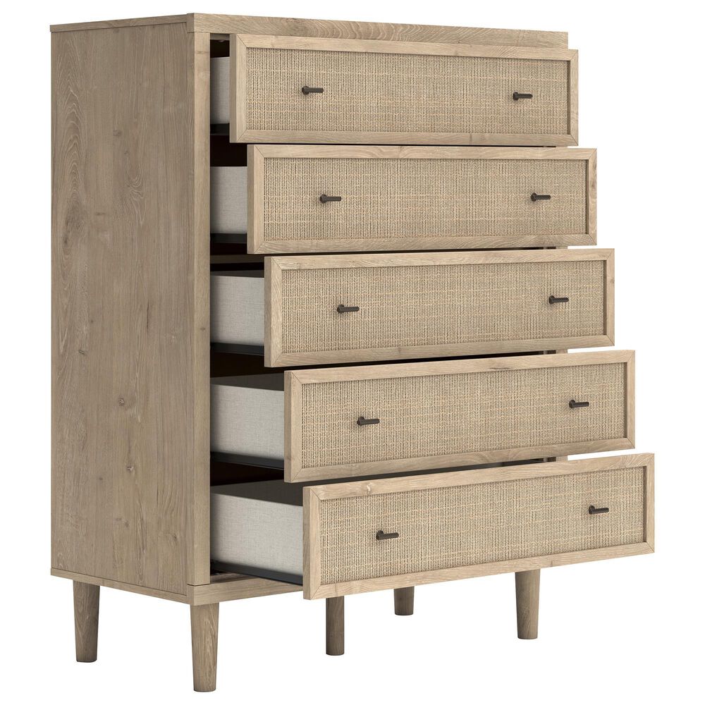Ashley Cielden 5-Drawer Chest in Tan, , large