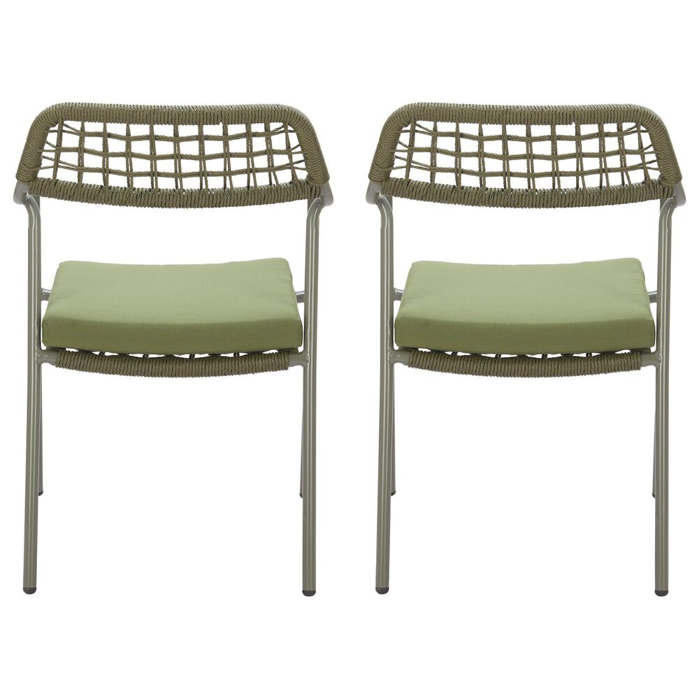Zuo Modern Rio Outdoor Dining Chair in Green (Set of 2), , large