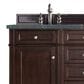 James Martin Vanities Brittany 60" Double Bathroom Vanity in Burnished Mahogany with 3 cm Parisien Bleu Quartz Top and Rectangular Sinks, , large