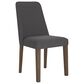 Ashley Lyncott Side Chair with Charcoal Cushion in Brown, , large