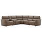 Interlochen 6-Piece Leather Power Reclining Sectional with Power Headrests in Aline Sable, , large