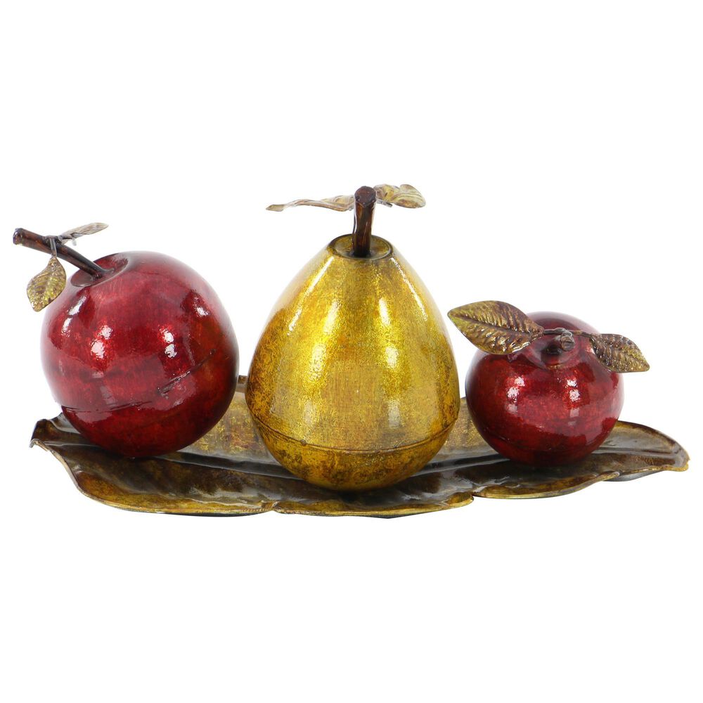 Maple and Jade 9" x 19" Fruit Decor in Red, , large