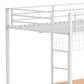 Pacific Landing Bettoni Full Over Twin Bunk Bed in Matte White, , large