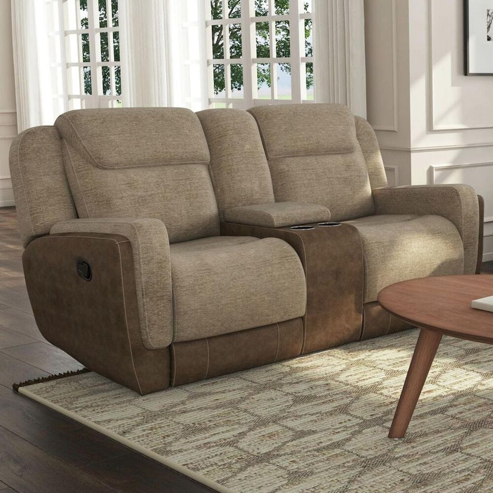 Mayberry Hill Hornet Manual Reclining Loveseat in Rancho Beige, , large