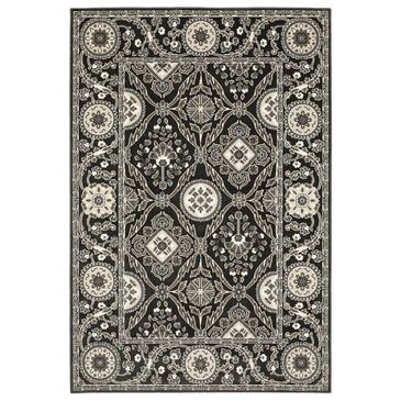 Oriental Weavers Raylan Oriental 5"3" x 7"6" Black Area Rug, , large