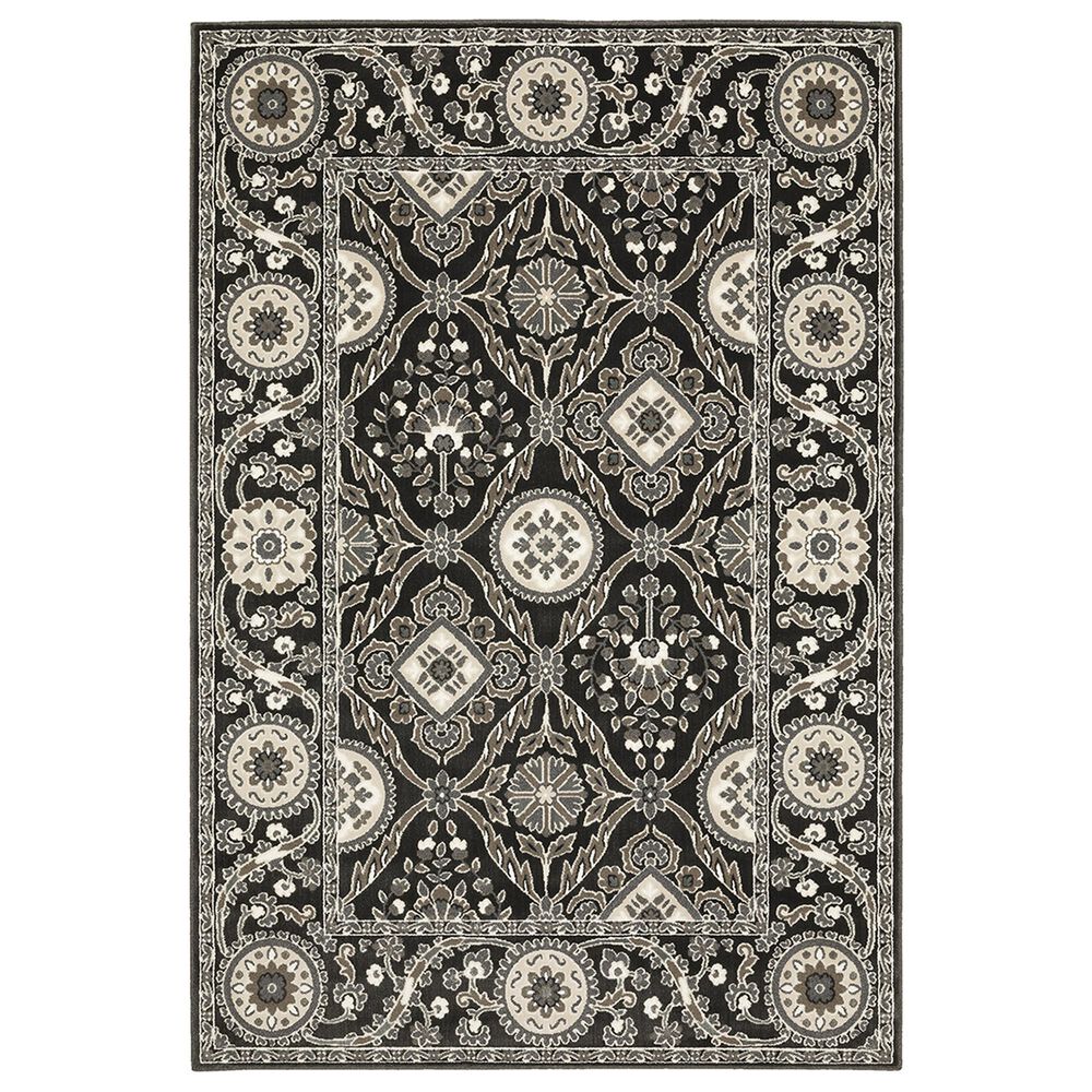 Oriental Weavers Raylan Oriental 5"3" x 7"6" Black Area Rug, , large