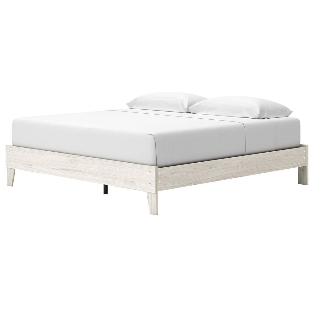 Ashley Socalle King Platform Bed in Light Natural, , large