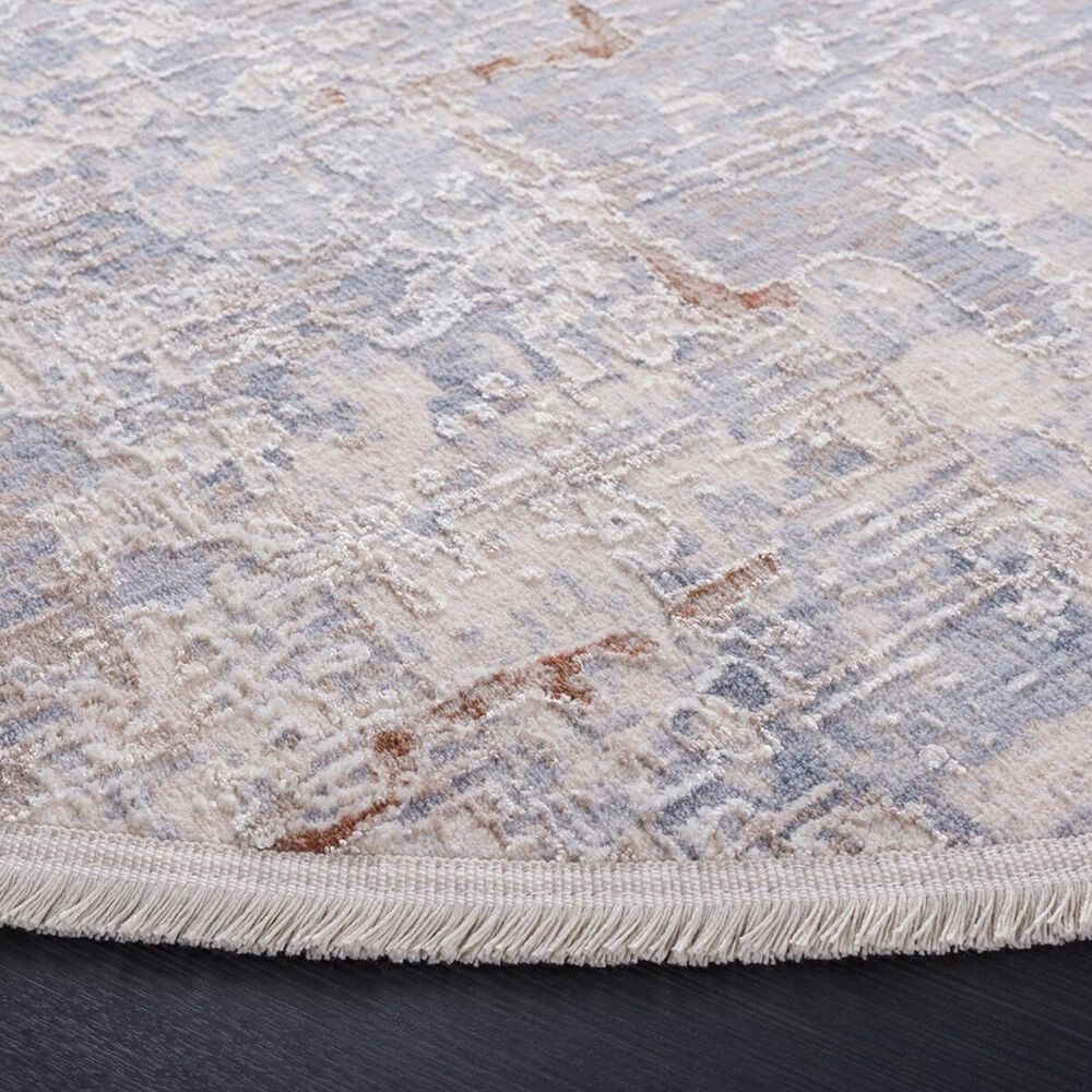Safavieh Marmara MRM308B 6&#39;7&quot; Round Beige, Blue and Rust Area Rug, , large