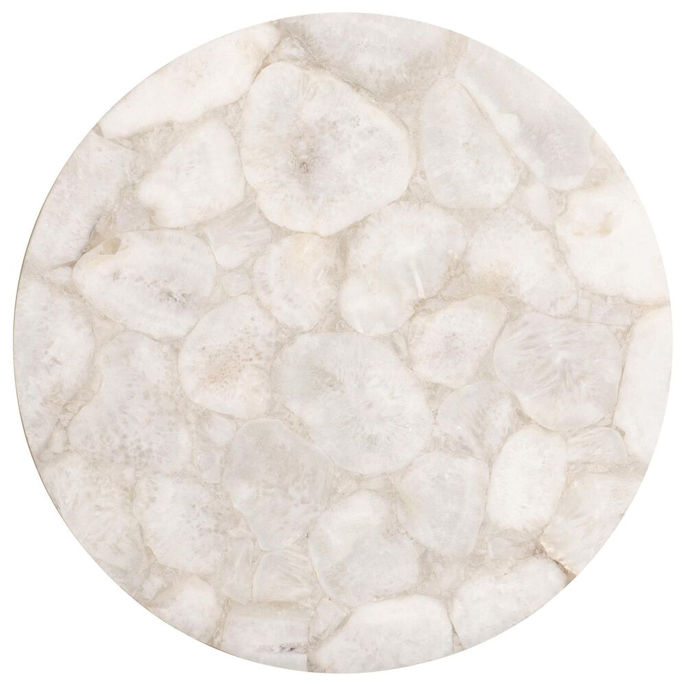 Bernhardt Shimla Side Table in White and German Silver, , large