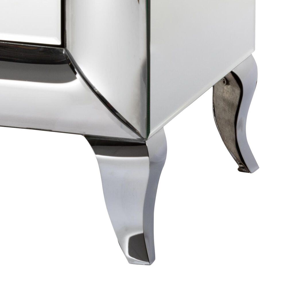 Baxton Studio Pauline 3 Drawer Nightstand in Mirrored, , large