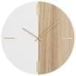 Maple and Jade Decorative Wall Clock with Marble Side in Oiled Brown and White, , large