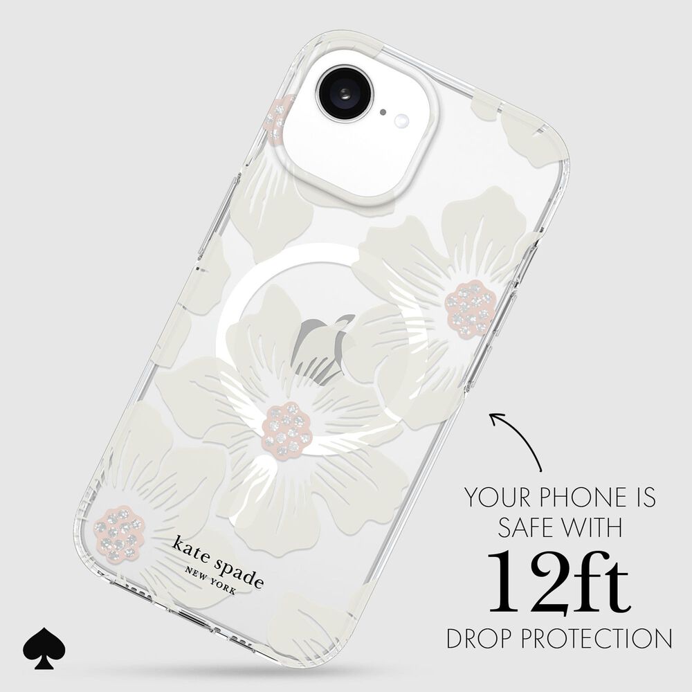 Kate Spade Protective MagSafe Case for Apple iPhone 16e/15/14/13 in Hollyhock Floral, , large