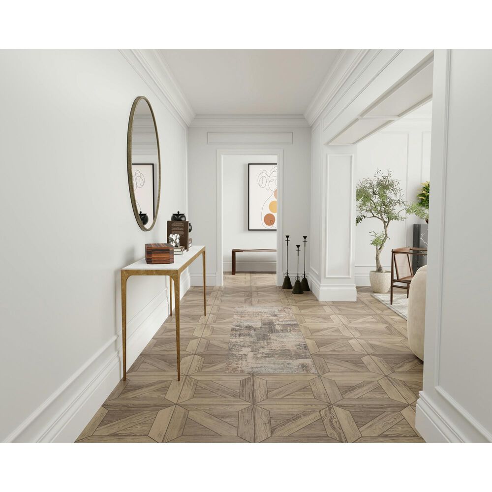 Nourison Sustainable Trends SUT04 2&#39;2&quot; x 7&#39;6&quot; Beige and Grey Runner, , large