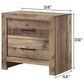 Crown Mark Elmer 2 Drawer Nightstand in Rustic Brown, , large