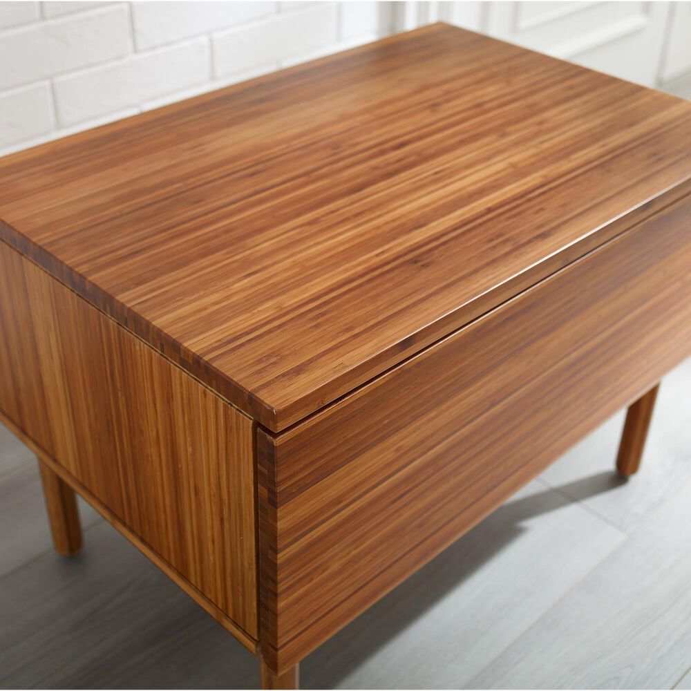 Natural Bamboo Furnishings Malibu 1 Drawer Nightstand, , large