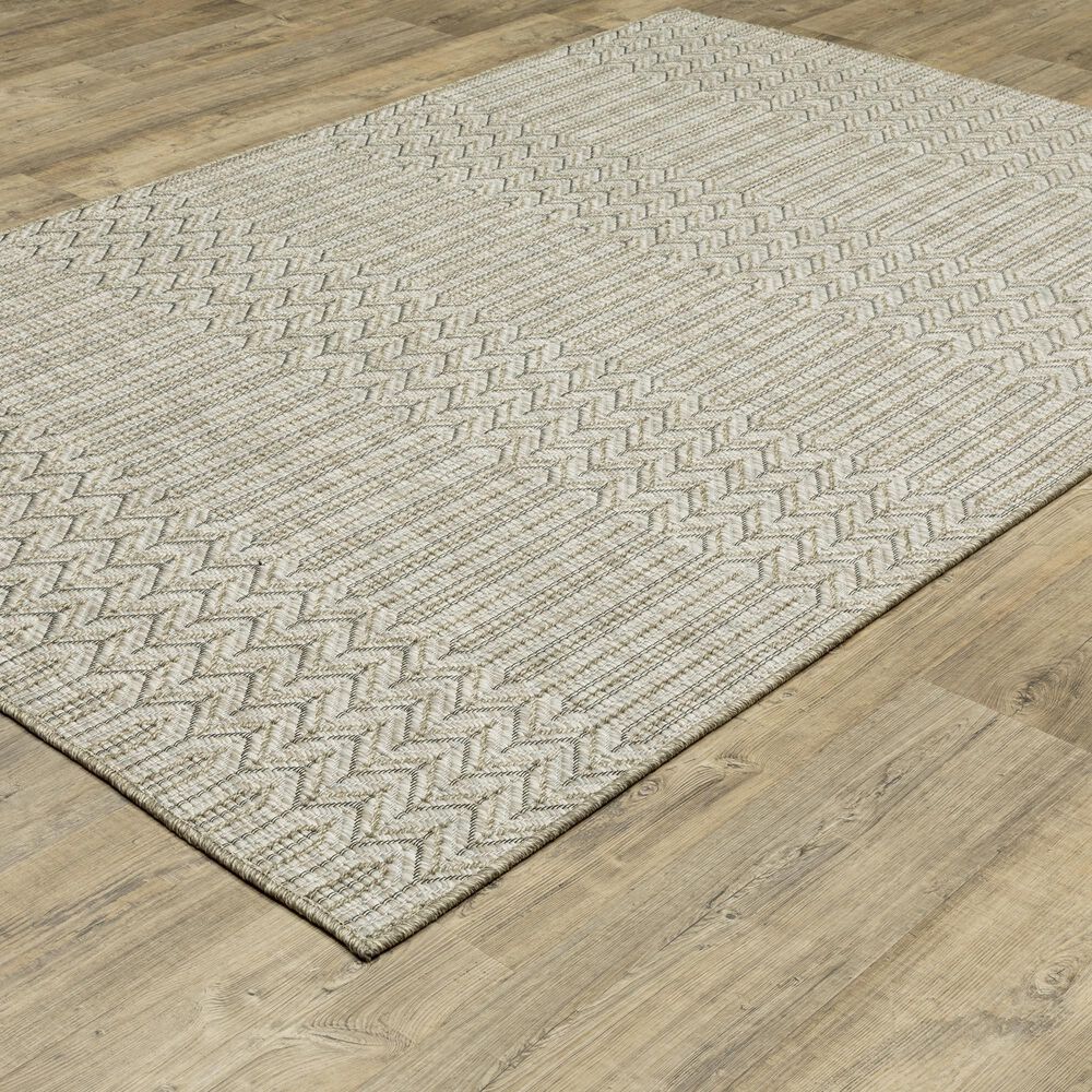 Oriental Weavers Tortuga TR09A 3&#39;3&quot; x 5&#39; Beige and Black Area Rug, , large
