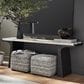Furniture Worldwide Quill Console Table in White Travertine and Dark Bronze, , large