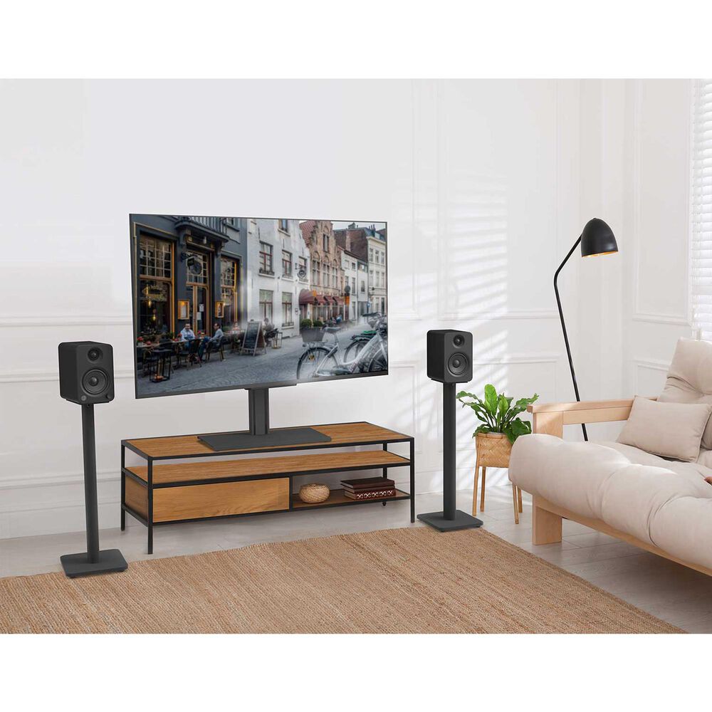 Kanto Adjustable Height and Swiveling Tabletop TV Stand for 40" - 75" TVs in Black, , large