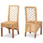 Baxton Studio Moscow Side Chair in Natural Brown and Walnut Brown (Set of 2), , large