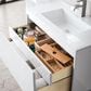 James Martin Mantova 35.4" Single Bathroom Vanity in Glossy White and Champagne Brass with 2 cm Glossy White Solid Surface Top and Rectangular Sink, , large