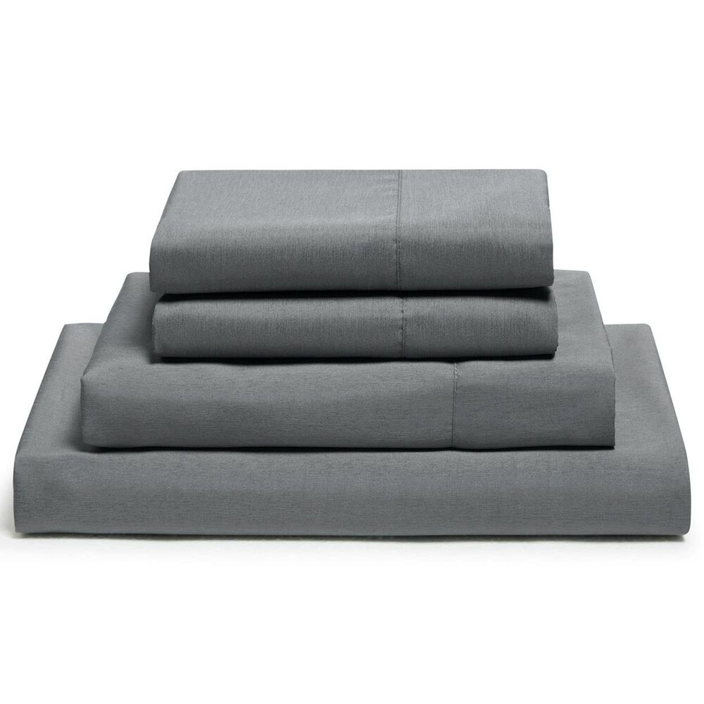 Sanders Collection Premium Bamboo 4-Piece Full Sheet Set in Grey, , large