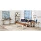 Linden Boulevard Brownstone Cocktail Table in Chrome and Brown, , large