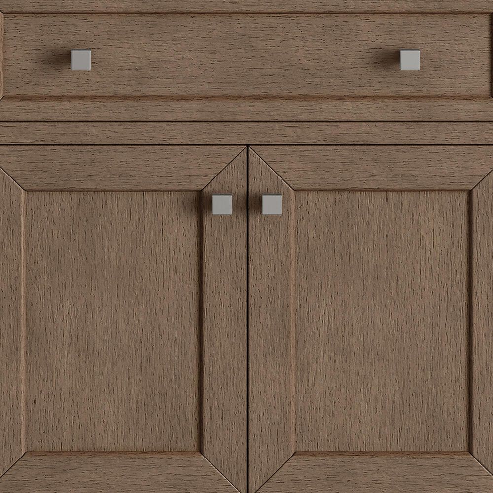 James Martin Vanities Chicago 30&quot; Single Bathroom Vanity in Whitewashed Walnut with Single Hole 3 cm White Zeus Quartz Top and Rectangular Sink, , large